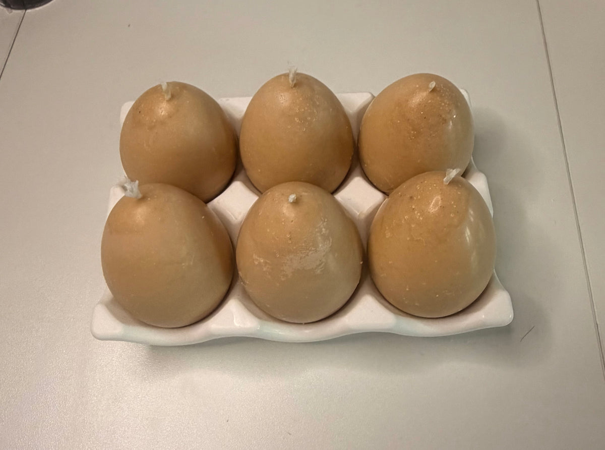 Eierkerzen-Set aus Sojawachs | Handgegossene Deko-Kerzen