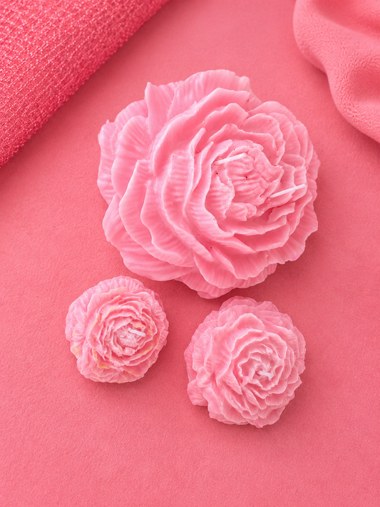 Peony Candle – Handgemachte Blumenkerze in 3 Größen