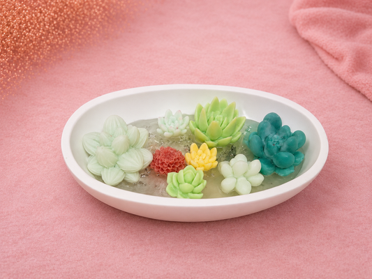 Soft Succulent Garden – Handgemachte Sukkulentenkerze aus Sojawachs