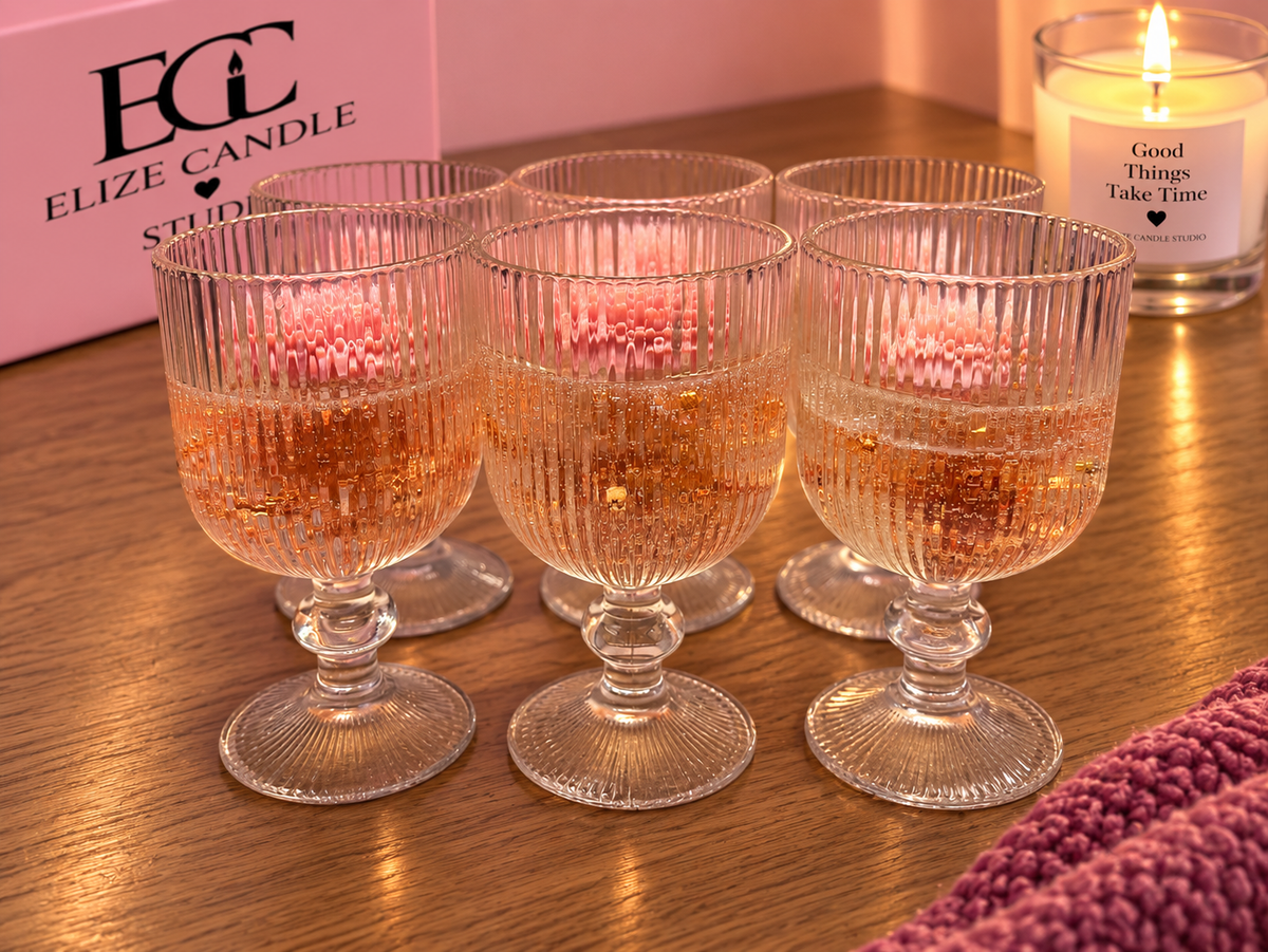 Rose Elegance – Handgemachte Blumenkerze im Glas