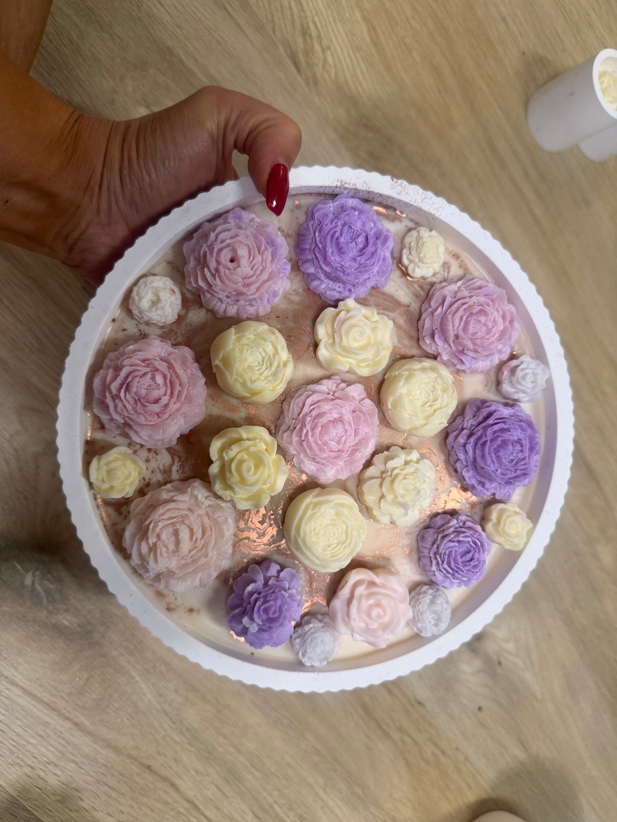 Blütengarten – Handgemachte Blumenkerze